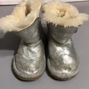 Well loved silver Uggs for toddlers!!